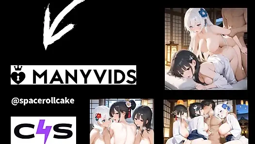 4p harem nişanlısı ve tapınak hizmetçileri ai hentai ile grup seks partisi