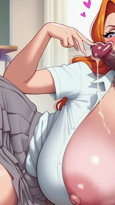 Завораживающий момент из "Рыжая Рангику доминирует над большим черным членом VOICED (Bleach)"