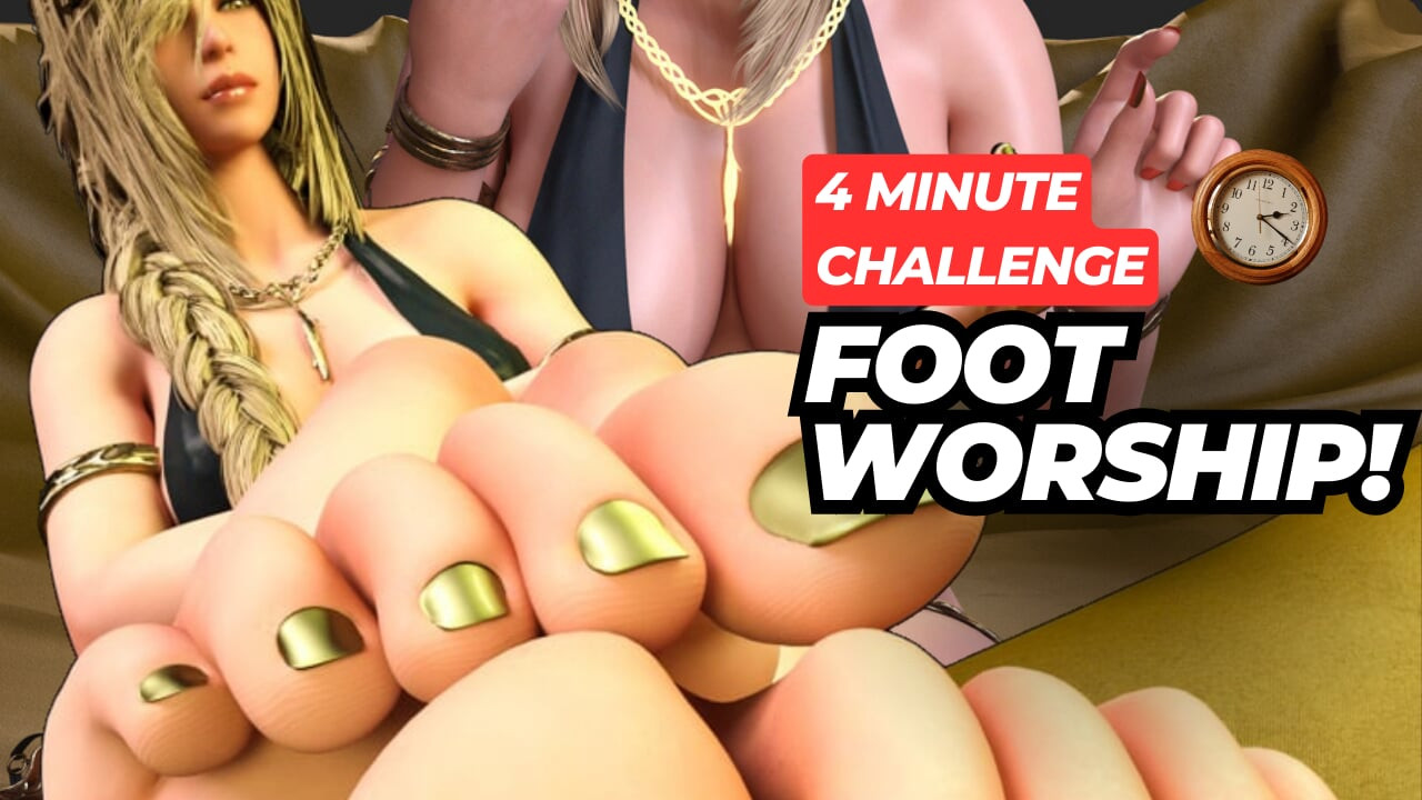 (hentai 31 talimatı) 4 dakikalık meydan okuma: baharatlı ayak ibadeti