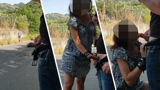 Sik teşhiri - sokaktaki bir kızın önünde sikimi çıkarıyorum ve yüzüne boşalıyorum - bu çok riskli - misscreamy