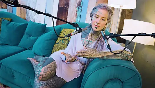 I talk about A - authentic - ASMR - Podcast - Talking - tattoo girl model goth punk dreadlocks