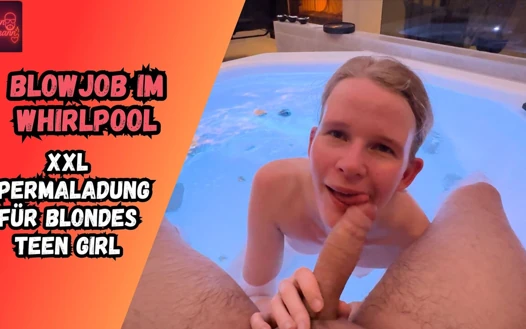 Sarışın genç girdapta penis saçıyor! Orospu için azgın yüz yüz ifadesi!