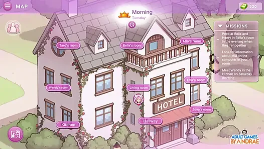 Sex apartment 2: büyük otel oyunu bölüm 2 - bella ve eva ile baharatlı karşılaşmalar