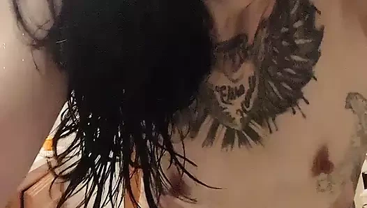 Bent her over in a tiny bathroom and fucked her hard