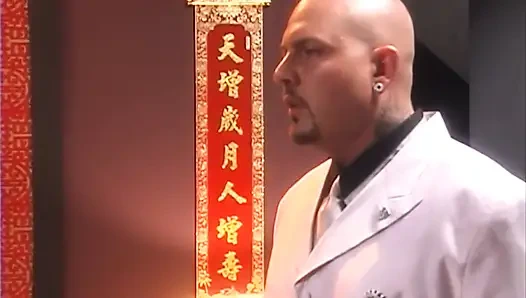 Tera Patrick grup sekste sert bir yarağa biniyor