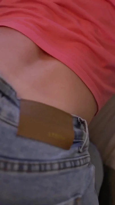 Fucked Hottie Through Hole in New Jeans and Cum in Mouth | Clip 1