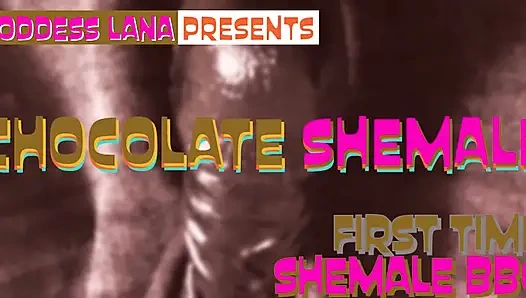 AUDIO ONLY - Chocolate transsexual primeira vez BBC para a gorda pequena fodida