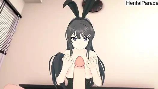 Hentai Mai Sakurajima Creampied Bunny senpai Uncensored