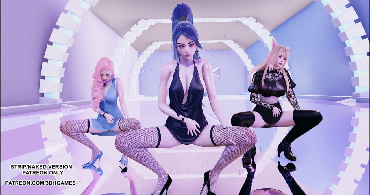 Stellar - ahri seraphine ve kaisa, kda, sıcak kpop dansı
