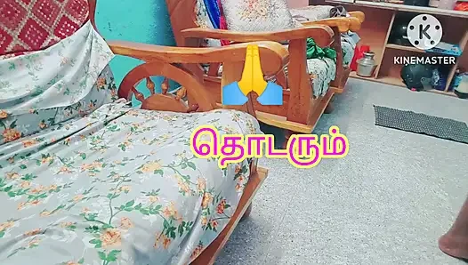 Tamil - hintli kız erkek arkadaşını baştan çıkarıyor ve onu yatağa almak için güzel bir sakso çekti - tamil sesli erotik inleme