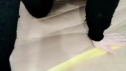 Külotsuz şeffaf taytlı üvey anne.