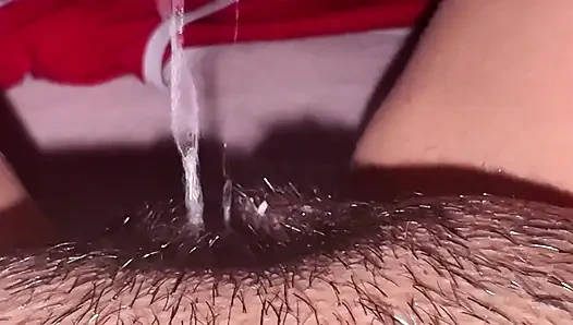 Tongue deep into a pussy.  Skinny hot girl