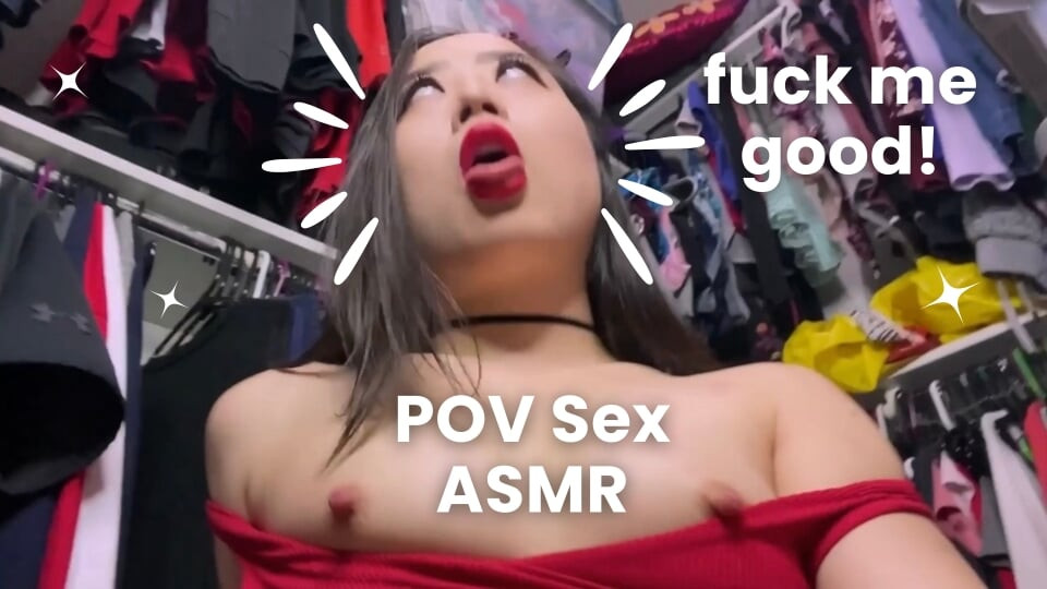 Ateşli kaltak Asyalı piliçle cennette 7 dakika -asmr bakış açısı seks