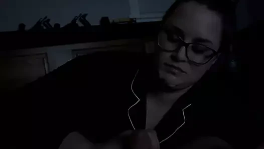 Honey Madison iş yerinde benim ortalama boyutta dublör yarağımla.