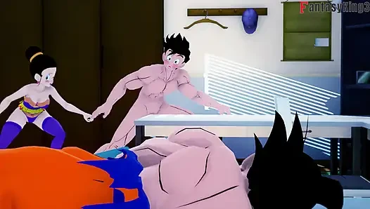 Goku Videl'i tatmin etmiyor, bu yüzden Gohan ona yardım ediyor - Dragon Ball Zex Series