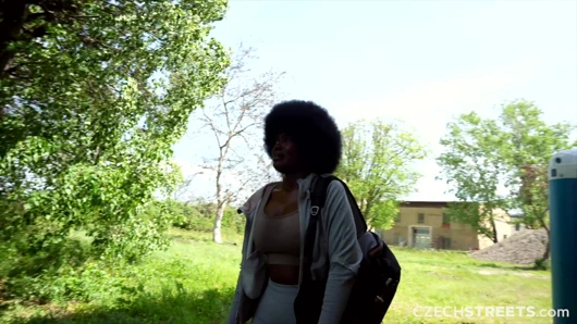 Çek sokakları 152: sevimli büyük memeli zenci kızla şenlik