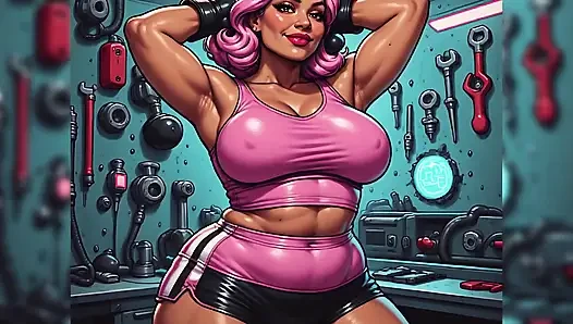 Seksi kadınlar boxercise art