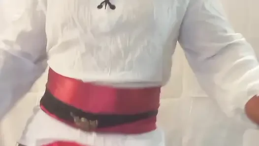 Pirate Cosplayer Jerks Off