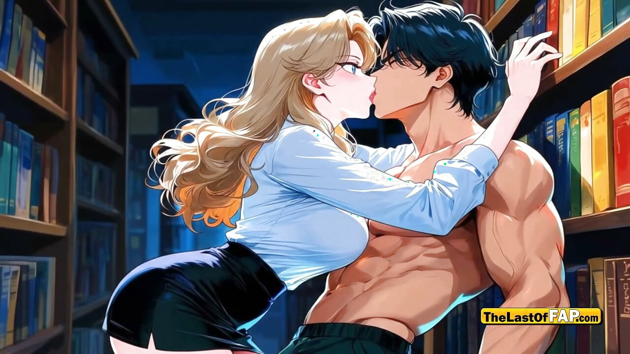 Kütüphanede Takıntılı Öğrenci Tarafından Sikilen Sıcak MILF Sansürsüz AI Hentai
