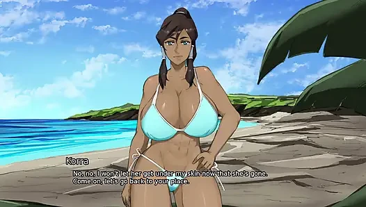 Ember Island - The Battle of Giant Tits between Korra and Azula