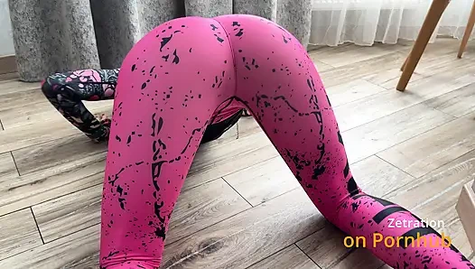 Workout at home - oral caresses and hard sex on camera