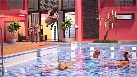 Fetiş bulucu #17 - johnnes ve bayanlar bir havuz partisi yaptılar… johannes min'i sikti ve allison onları gördü...