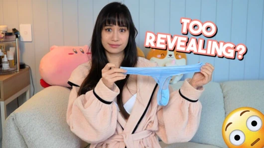 Transparan nasıl? Elixir Elf ile süper dolgun mavi iç çamaşırı denemesi