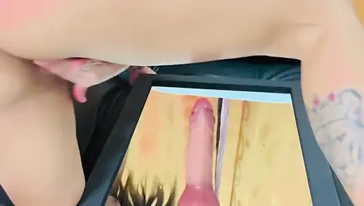 Aynada seks, sonunda fışkırtarak