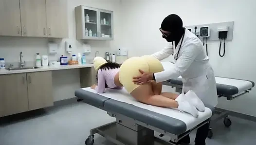 Petite Big Ass in Tight Yellow Shorts and Yellow Thong