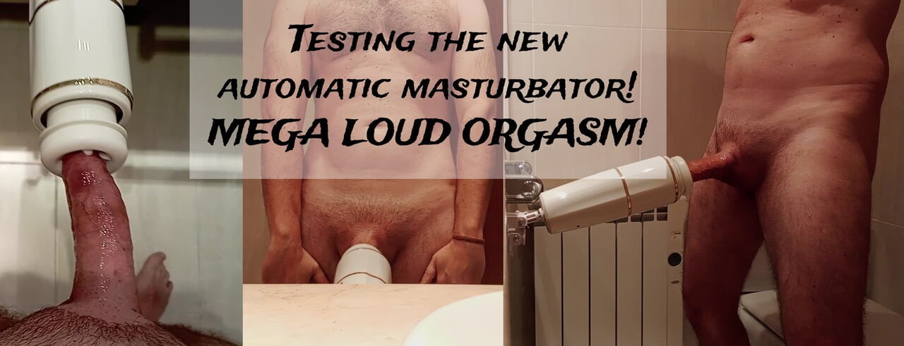 Mature, hairy, sexy and authentic neighbor with big veiny hard cock moaning very loudly and cumming in the bathroom with masturbator!