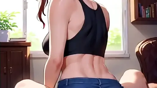 Hentai anime - without a condom because it feels richer