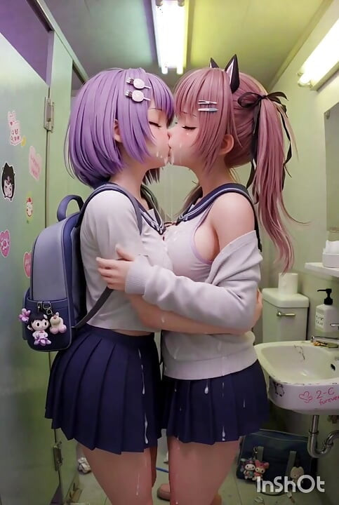Kız öğrenci öpüşüyor cosplay anime derlemesi