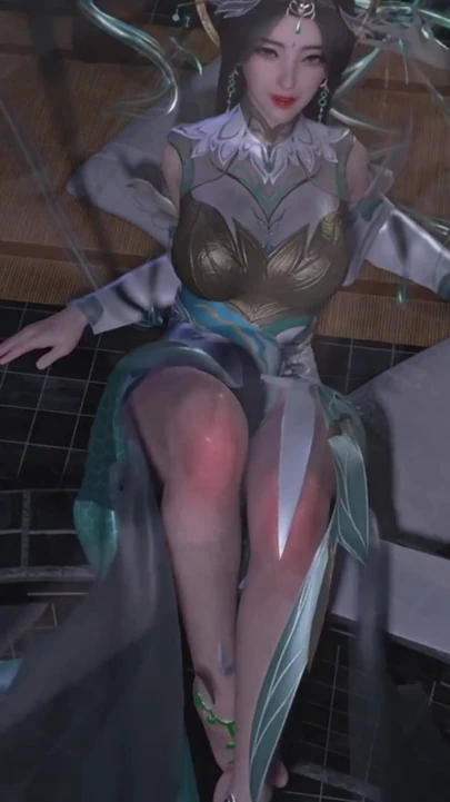 3D возбужденная шлюшка косплей-крошка соблазняет большой хуй, чтобы трахнуть ее киску