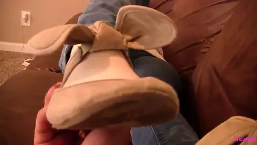 Caroline Big Buddha ballet flats fondling