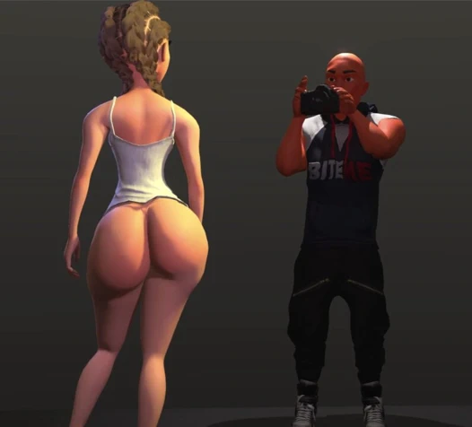 Tha stoop ep2 + roy+al seksi model büyük ganimet gina ile fotoğraf çekimi yapıyor