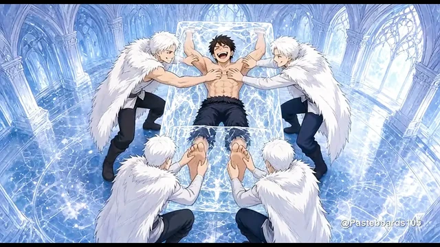 Buz Sarayı Duvarına Donmuş, Buz Prensleri Koltuk Altlarını ve Ayak Tabanlarını Gıdıklıyor (2D Anime)