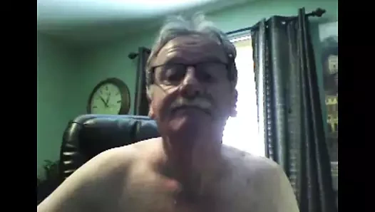 Dede kameraya boşalıyor