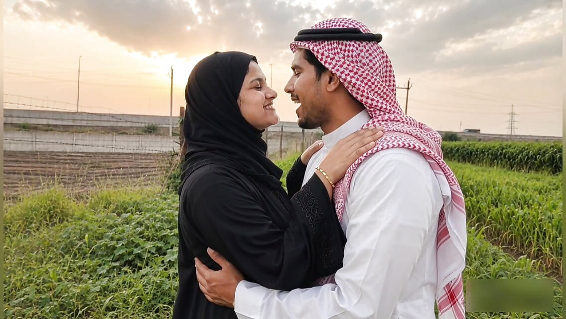 Arabian stepsister went for a walk in the fields and had other plans !