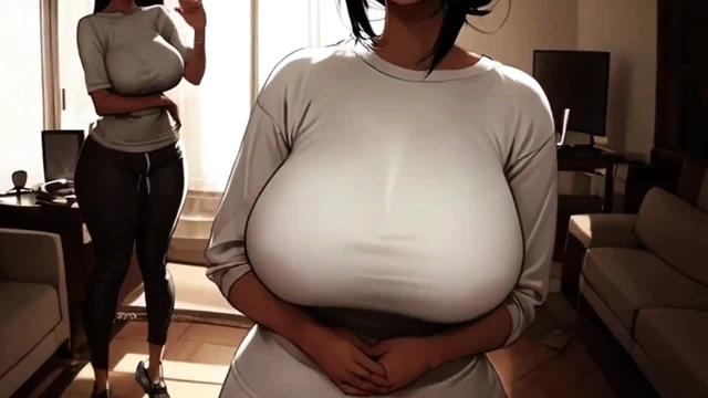 Koreli üvey kız ve üvey anne siyah üvey babasının büyük zenci paylaşıyor