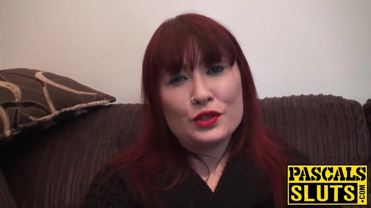Chubby redhead Donna Austin is hungry for some rough banging