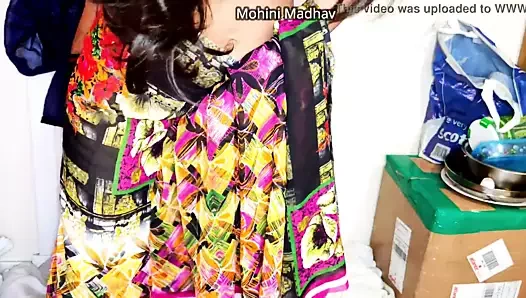 Hint kız ile saree sıcak seks içinde yatak