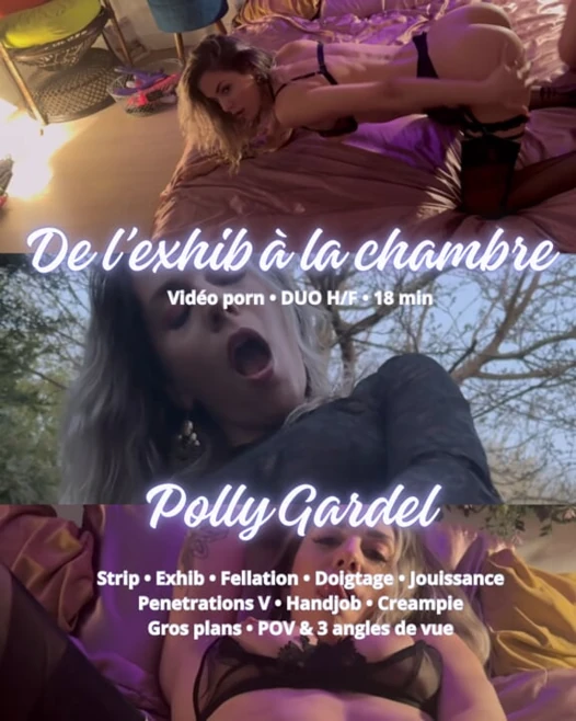 Şovumdan sonra sert sikiliyorum, Polly Gardel, porno oyuncusu zevkle çığlık atıyor ve onu tükürüyor