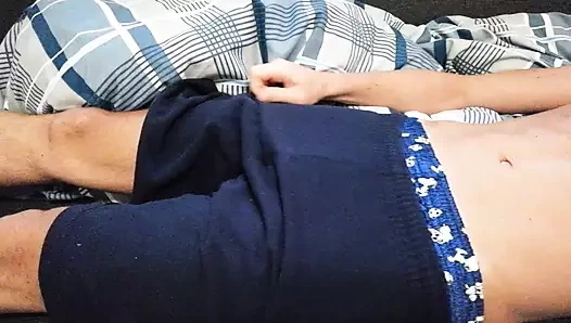 Young Boy in Silk Boxershorts