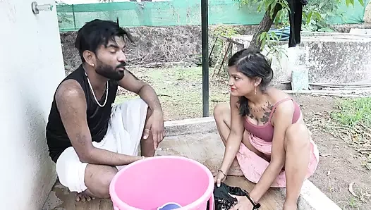 Two servants of the house fucked the owner's bedroom while working