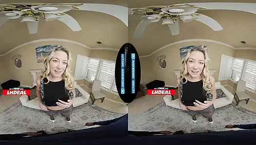 Ölümcül sert sanal gerçeklik - seksi sarışın river lynn külotlu çorapla sikiliyor