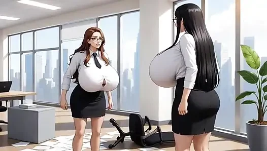 Komik büyük memeli ofis, ai animasyon