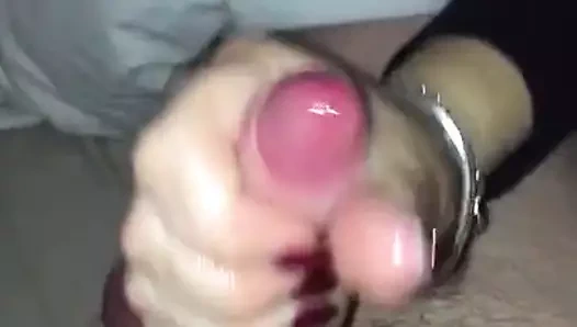 Bebek yağı ve cum shot ile el işi