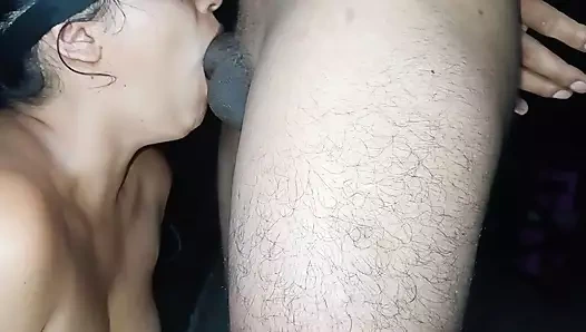 My neighbor swallows her whole cock until she gets every last drop of milk