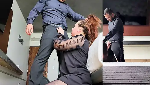 Küçük Sürtük Gibi Ona Şaplak Attıktan Sonra Sert Sikişiyor