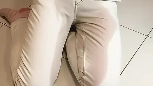 I love the feeling of my warm piss in my white jeans